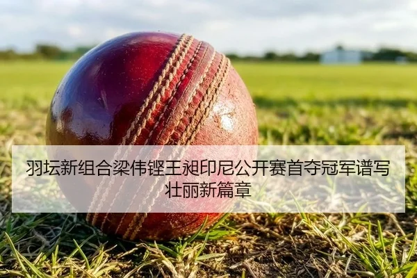 羽坛新组合梁伟铿王昶印尼公开赛首夺冠军谱写壮丽新篇章